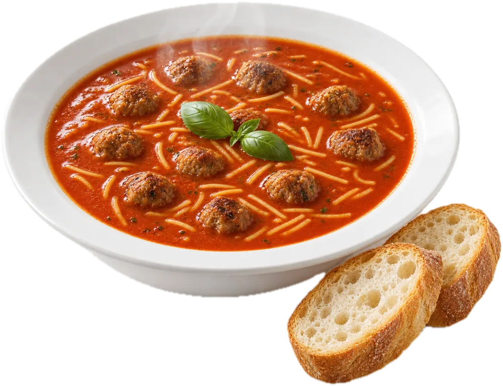 Tomatensoep met balletjes